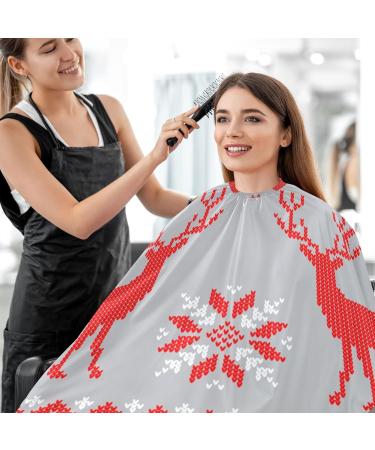 Waterproof Barber Cape - Geometric Reindeer & Cheetah Haircut Bib for Men & Women | Unisex Hair Cutting Cape - Buy Online on GoSupps.com