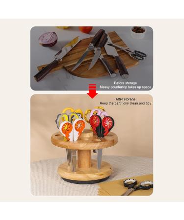 Retorno Scissors Holder for Hairdressers Scissors Holder for Barbers Wooden Rotatable Hair Scissors Holder Salon Scissors Holder 12 Hole Barber Scissors Storage Desktop Organizer Storage Box for - Buy Online on GoSupps.com