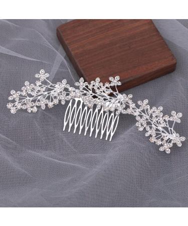 minkissy Rhinestone Alloy Hair Comb Wedding Headpiece for Bride Hairpin Bride Headdress Bridal Headpieces for Wedding Bridal Hair Comb Bridal Hair Accessories European and American Decorate - Buy Online on GoSupps.com