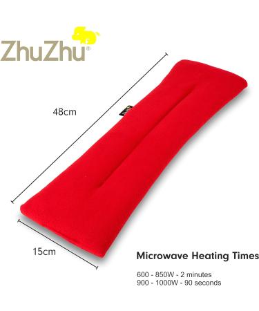 Zhu-Zhu Lavender Body Wrap - Microwavable Wheat Bag - Microwave Heat Pad Soothing Hot Pack - Red Fleece - Buy Online on GoSupps.com