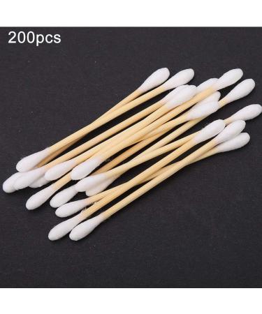 200pcs Double Head Cotton Swabs - Eco-Friendly Wooden Sticks for Cleaning | International Shipping Available - Buy Online on GoSupps.com