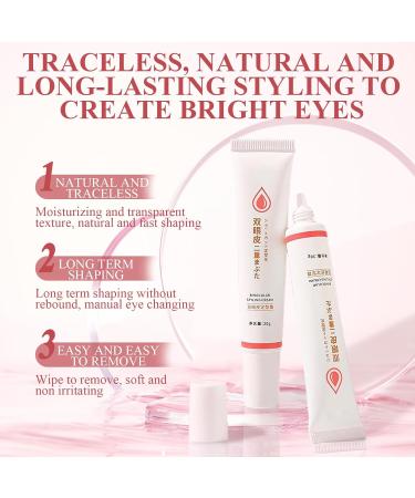LINXINS Double Eyelid Styling Cream Double Eyelids Modeling Cream Double Eyelid Shaping Styling Cream Long Lasting Waterproof Double-fold Eyelids Cream (1PC) - Buy Online on GoSupps.com