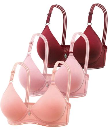 2024 New O 3PC Women s Comfortable Summer Push-Up Bras - Thin Breathable No Steel Ring Anti-Drop Hot Pink | International Shipping Available - Buy Online on GoSupps.com