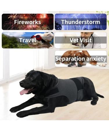 Kittystar Breathable Thunder Shirt for Dogs - Gray L | Calming Coat & Fear Relief Jacket for Puppies - Buy Online on GoSupps.com