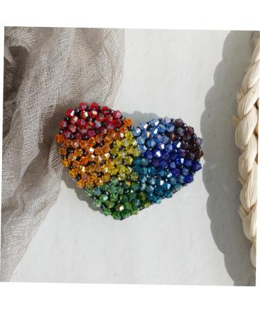 FRCOLOR Colorful Beads Barrettes Hair Barrettes Hair Clip Hair Pin Colorful Heart Clip Alloy Snap Clip Heart-shaped - Buy Online on GoSupps.com