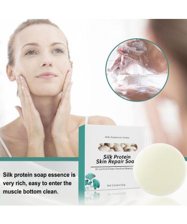  GYORI 3 x Collagen Milk Whitening Soap Silk Protein Skin Repair Soap Remove Acne Anti-Cellulite Soap Firm & Brightening for Body & Facial Skin - Buy Online on GoSupps.com