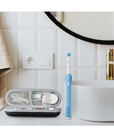 Yinke Electric Toothbrush Travel Case - Compatible with Philips Sonicare & Braun Oral-B Pro - Protective Hard Cover & Accessories Storage Bag (Black - Buy Online on GoSupps.com