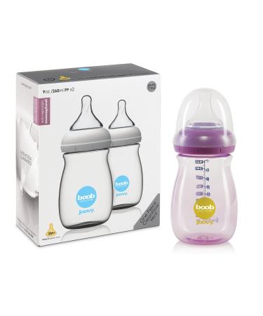 Joovy Boob PP Baby Bottle Purpleness 9 Ounce 2 Count 9 Ounce (Pack of 2) Purpleness