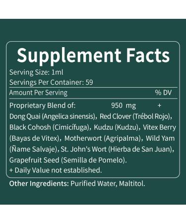 Dong Quai (Angelica Ainensis) Drops for Women Menopause Relief & PMS Support with Red Clover Black Cohosh Herbal Extract Natural Liquid Supplement for Hot Flashes Night Sweats. 2oz Original 2 Fl Oz (Pack of 1) - Buy Online on GoSupps.com