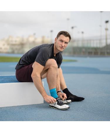 Bauerfeind Sports Compression Ankle Sleeve - Unisex XL Bandage for Running Fitness & Ball Sports - Ankle Support & Protection in Navy - Buy Online on GoSupps.com