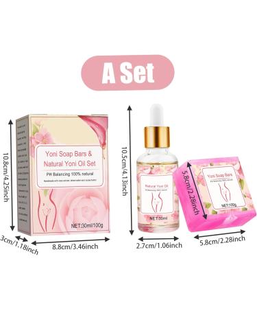 Yoni Wash for Women - Odor Eliminating 100g Soap & 30ml Natural Yoni Oil - Moisturizing Feminine Care - Buy Online on GoSupps.com