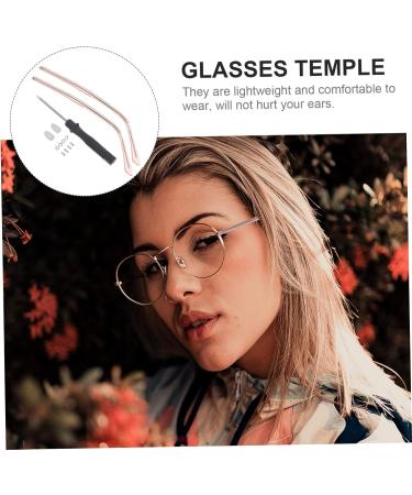 Universal Replacement Glasses Arms - Healeved Metal Temple Accessories for Men & Women - DIY Sunglasses Repair in Rose Gold - Buy Online on GoSupps.com