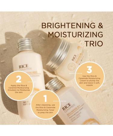 The Face Shop Rice Ceramide Moisturizing Cream | Long-lasting Smooth Absorption | Whitening & Glowing Skin | 1.69 fl oz - Buy Online on GoSupps.com
