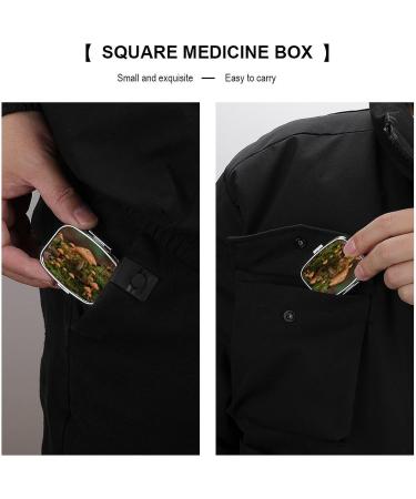 Wild Mushroom Print Pill Box - 2 Compartment Medicine Organizer | Decorative Metal Case for Pocket & Purse - Buy Online on GoSupps.com