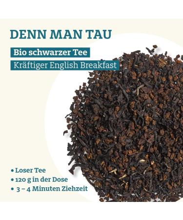  TRINK MEER TEE Trink Meer Tee DENN MAN TAU Organic Black Tea | A Powerful English Breakfast | Loose Black Tea in Nice Tea Box | 120g - Buy Online on GoSupps.com
