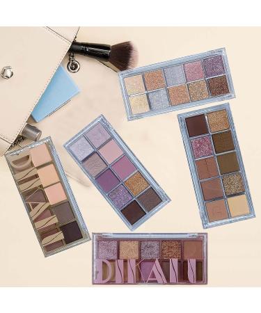 Metiplou 10-Color Eyeshadow Palette - Matte, Shimmer, Glitter Shades - Waterproof & High Pigment - Neutral Eye Makeup Palette (07) - Buy Online on GoSupps.com