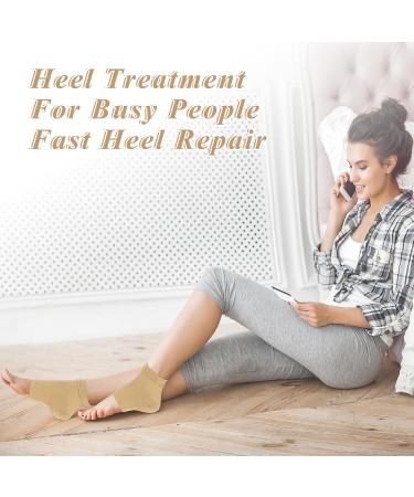 Cracked Heel Repair Socks - 2 Pairs Moisturizing Spa Socks for Dry Cracked Feet - Overnight Foot Care Lotion Socks for Women (US Size 7-9 - Buy Online on GoSupps.com