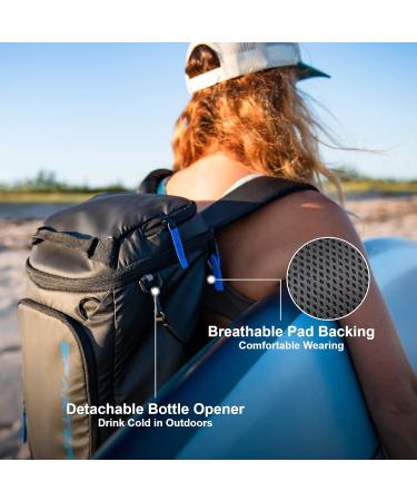 SPARTER Insulated Backpack Cooler - Leak Proof, 33 Can Capacity, Lightweight Thermal Bag for Beach, Travel, Camping - Men and Women (Black) - Buy Online on GoSupps.com