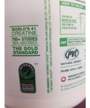 PVL 100% Pure Creatine - Creatine Monohydrate Micronized Powder - Creatine Powder Supplement for enhanced high-intensity performance - 1000 g - 200 Serving 200 Servings (Pack of 1) - Buy Online on GoSupps.com