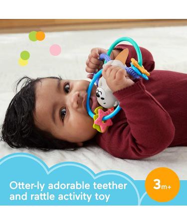 Fisher Price Twist & Teethe Otter: 2-in-1 Rattle & BPA-Free Teether for Infant Fine Motor Play - Buy Online on GoSupps.com
