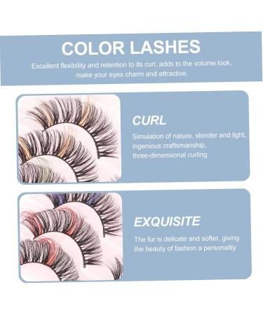 FRCOLOR 10 Pairs Dd Volume False Eyelashes Color Lashes Fake Eyelashes Natural Look Lashes with Color Faux Eyelashes Girls Eyelash Colored Eyelashes Women Fake Miss Make up Supplies - Buy Online on GoSupps.com