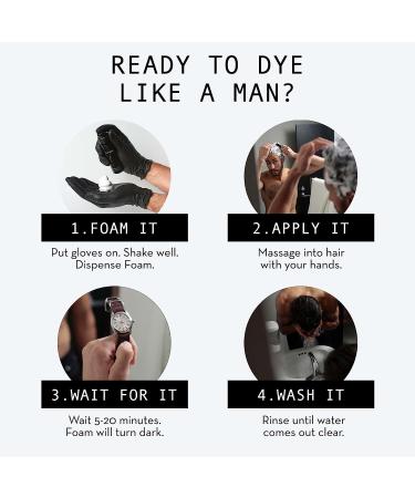 True Sons Instant Hair Dye Booster Kit for Men - True Black (1.75 oz) - 4-6 Applications - Natural Look for Mustache, Beard & Grey Hair - Buy Online on GoSupps.com