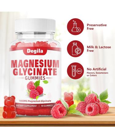 Premium Magnesium Glycinate Gummies 1000mg with L-Threonate & Potassium Complex - Memory, Mood & Calm Support - 90 Raspberry Gummies - Buy Online on GoSupps.com