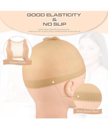 100 Pack Medium Nylon Wig Cap | Stretchy & Breathable Stocking Caps for Hair Security | Lightweight & Durable (Skin) - Buy Online on GoSupps.com