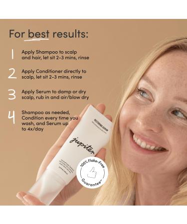 Jupiter Anti Dandruff Shampoo Conditioner & Serum Set - Physician-Formulated for Dry Itchy & Oily Scalp - Color Safe & Sulfate Free Care - Buy Online on GoSupps.com