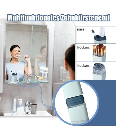 3-Piece Travel Toothbrush Set | Portable Toothbrush Cups for Camping & Business Trips | Creative Travel Gadgets in 3 Colors - Buy Online on GoSupps.com