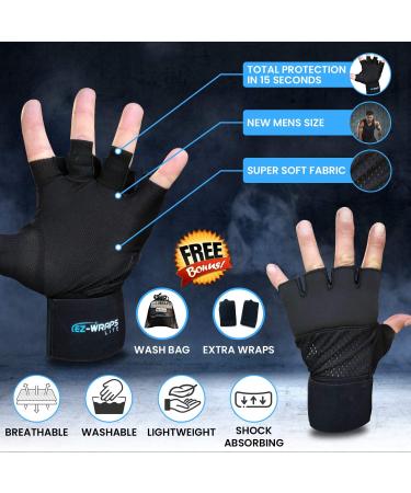EZ-WRAPS Speed Wraps: Premium Boxing Hand Wraps for Women and Men - Knuckle Protection for Martial Arts & Kickboxing | Cross Training Gloves with Free Wash Bag - Buy Online on GoSupps.com