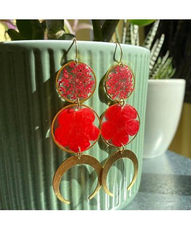 60PCS Real Pressed Dried Flowers for Resin Crafts - Natural Dried Flowers for Candle Making, Jewelry, Phone Cases & Framed Decor (Red) - Buy Online on GoSupps.com