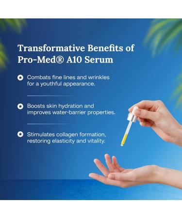 Pro-Med Retinol Therapy Anti-Aging Serum Pure Retinol with Vitamin A C E Pro-Med Q10 & Avocado Oil Preservative-Free Hydrating Collagen Boosting Wrinkle Reducing 1 oz - Buy Online on GoSupps.com