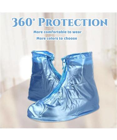 Reusable Waterproof Shoe Covers with Zipper - Blue XX-Large (Kids & Adults) - Buy Online on GoSupps.com