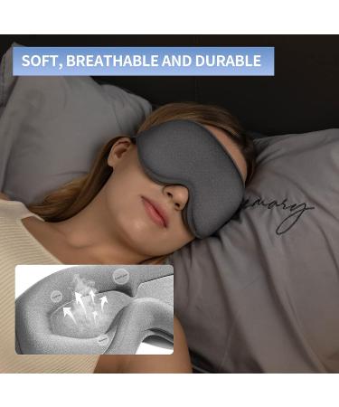Blockout Light 3D Eyelash Protector Sleep Mask in Gray - Adjustable Strap for Women and Men - Ideal for Sleeping, Meditation, Yoga, and Travel - Buy Online on GoSupps.com