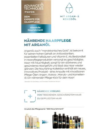  Avon Avon Advance Techniques 360 Nourishment Moroccan Argan Oil Leave-In Treatment Shampoo & Conditioner Set - Buy Online on GoSupps.com