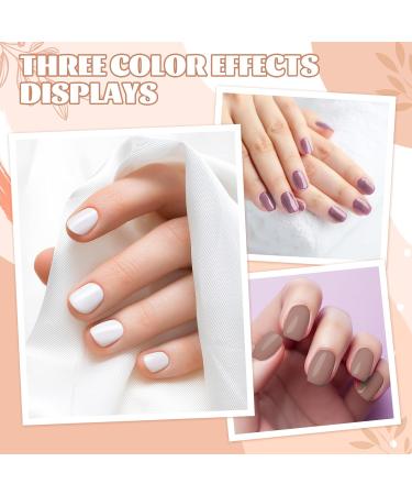 Colorful Nude Nail Polish Set Long Lasting Quick Dry Nail Varnish Odorless Water Based Formula Nail Varnish Set for DIY Nail Art Manicure-No Need Use UV Lamp Nude Purple White - Buy Online on GoSupps.com