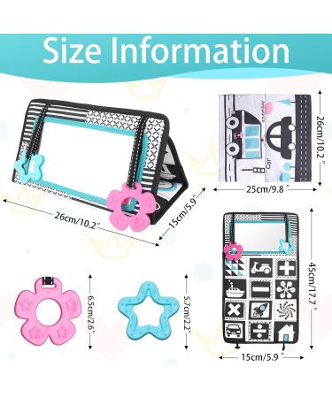 Shop Soft Contrast Baby Books with Mirror | Black & White Toys for Infants - Perfect for Baby Girls - Buy Online on GoSupps.com