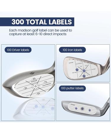 ToVii Golf Impact Tape Set - 300/600 Pcs for Sweet Spot Analysis & Swing Consistency - Club Impact Stickers for Woods, Irons, Putters - Training Aid for Improved Accuracy - Buy Online on GoSupps.com