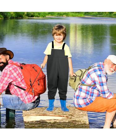 Buy Waterproof Waders for Kids | Adjustable Half-Body PVC waders with Boots - Perfect for Boys & Girls | Army Green Size 34 - Buy Online on GoSupps.com