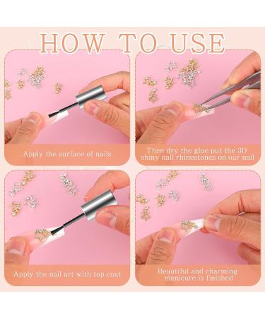 30-Piece Star Nail Charms Set - Gold & Silver 3D Rhinestone Alloy Charms for Women and Girls - DIY Nail Art Supplies - Buy Online on GoSupps.com