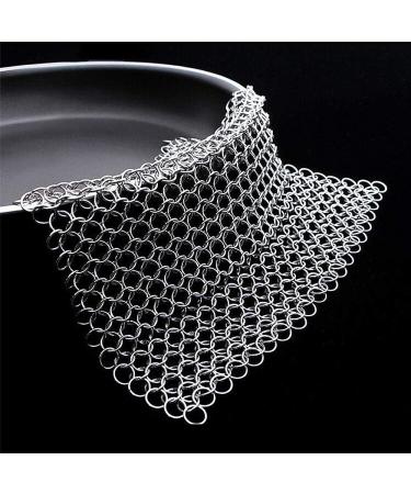 Buy Meeqiao Cast Iron Cleaner - Stainless Steel Chain Scrubber for Pans & Dutch Ovens | 10x10cm International Shipping - Buy Online on GoSupps.com