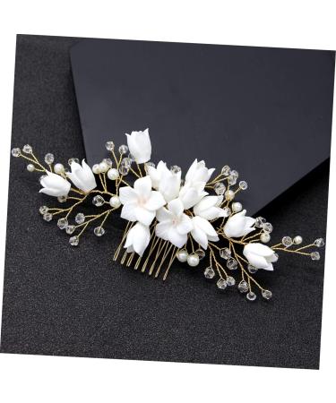 Housoutil Bride Headpieces for Wedding Bride Insert Comb Wedding Headpiece Diamond Headpiece Bridal Headpiece Wedding Diamond Comb Jewelry Comb Bride White Hairpin The Flowers Miss - Buy Online on GoSupps.com