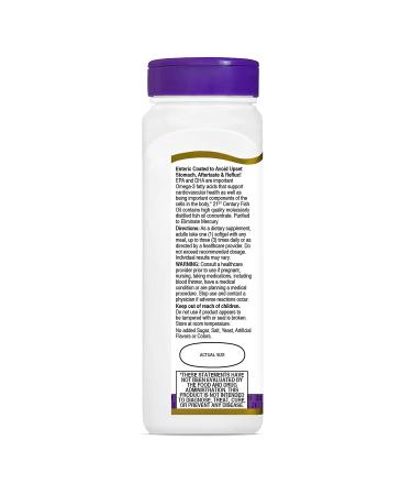 21st Century Reflux Free Fish Oil 1000 mg - 90 Enteric Coated Softgels - Buy Online on GoSupps.com