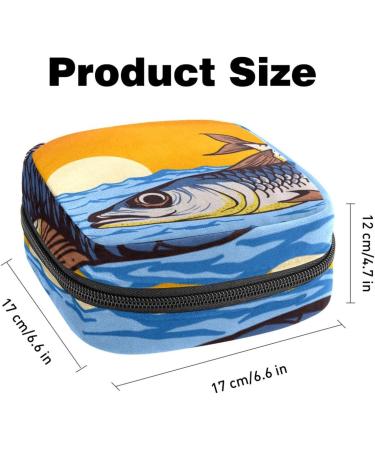 Shop Multicolored Storage Bags for Women's Essentials - Bandages Tampons & More | Portable Bags with Sunset & Beach Waves Design - Buy Online on GoSupps.com