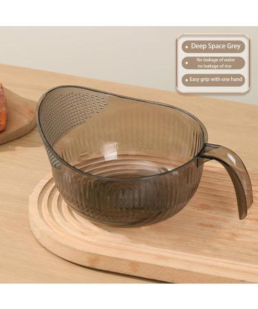 HMLTD Drain Basket - Multi-Purpose Bowl Strainer with Multi Fine Holes | Kitchen Utensils for Rice Tomatoes Soybeans Peppers Apples Grapes Gray - Buy Online on GoSupps.com