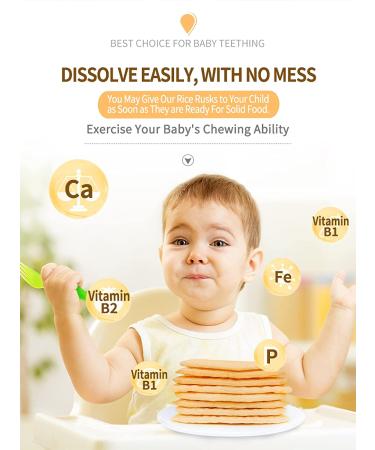 Baby Mum-Mum Rice Rusks Vegetable 24 Pieces (Pack of 6) - Gluten Free, Allergen Free, Non-GMO Teether Cookie for Teething Infants - Buy Online on GoSupps.com