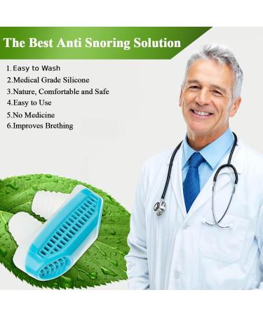2 in 1 Nasal Vents Clip for Snoring - Anti-Snoring Device for Men and Women - CPAP Users - Blue - Buy Online on GoSupps.com
