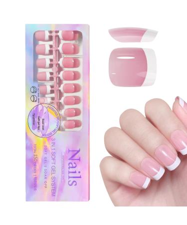 Daily Press on False Nails Stylish Press On French Detachable False Nails | False Nails Accessories for Dating Gathering Wedding Home Traveling 03