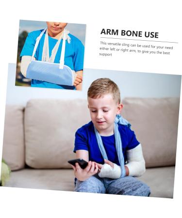 MUSISALY Children's Arm Sling Arm Sling for Wrist Injury Sling for Arm and Shoulder Arm Support Arm Brace Net 50X27CM Sky-blue - Buy Online on GoSupps.com